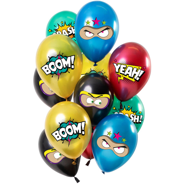 Balony Superbohaterowie 33cm 12szt