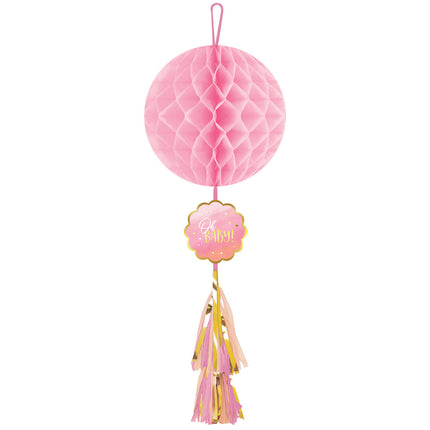 Dekoracja wisząca Baby Girl Honeycomb 75cm