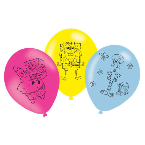 Balony Spongebob 27,5 cm 6 szt.