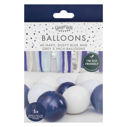 Balony niebieskie 13cm 40szt