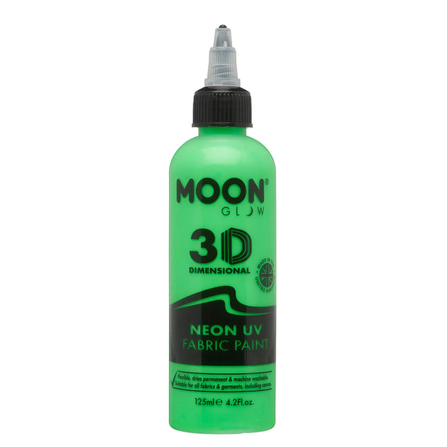 Farba do tkanin Moon Glow Neon UV 125ml Intensywna zieleń 125ml