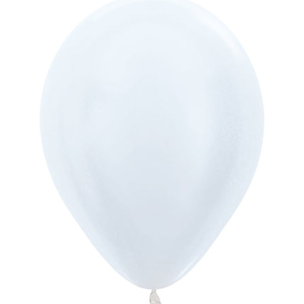 Balony Pearl White 25cm 100szt