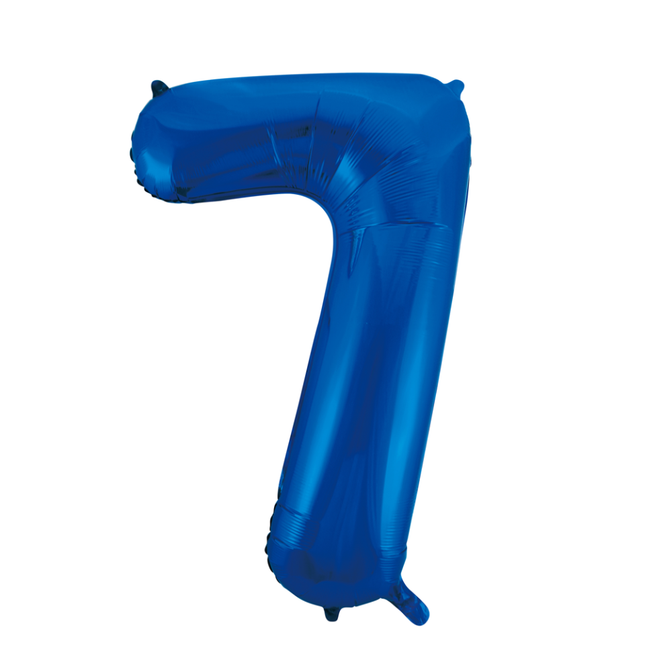 Balon foliowy Figurka 7 Niebieski XL 86cm pusty