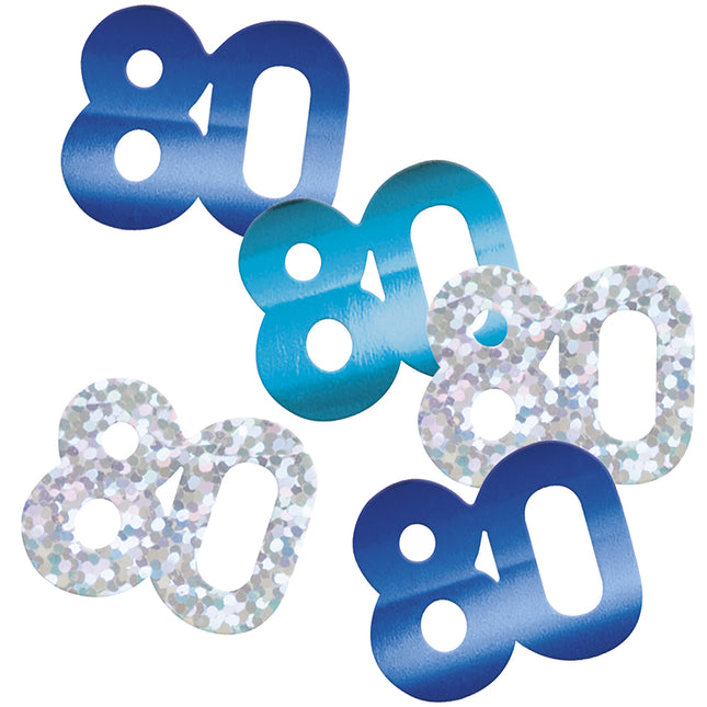 80 Years Confetti Bag Blue 14gr