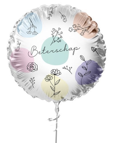 Balon helowy na dobre samopoczucie Kolorowe puste kwiaty 45 cm