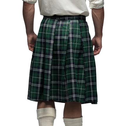 Zielony kilt męski z torbą