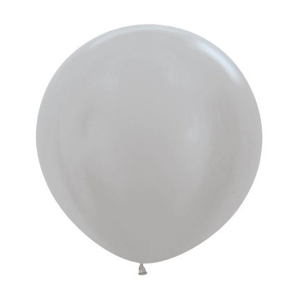 Balony srebrne 61cm 10szt