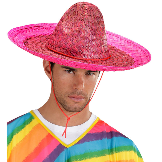 Sombrero różowe 48 cm