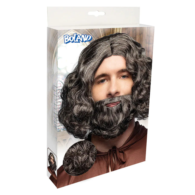 Monk Wig Black