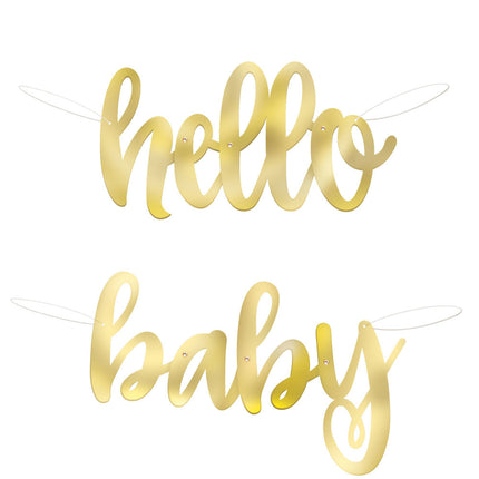 Girlanda urodzinowa Hello Baby Gold 1,06 m