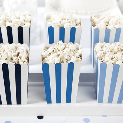 Miseczki na popcorn Blue Mix 12,5cm 6szt