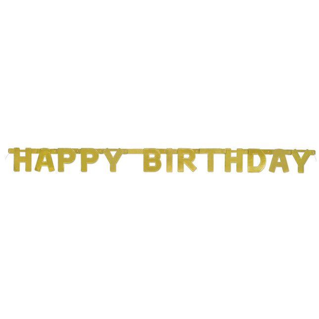 Girlanda z literami Happy Birthday Gold Metallic 1,2 m