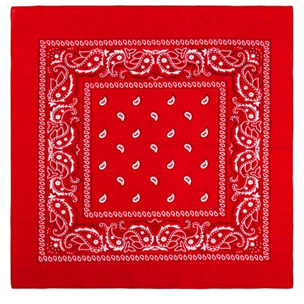 Czerwony szalik bandana