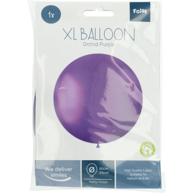 Fioletowy balon Orchidea 80 cm