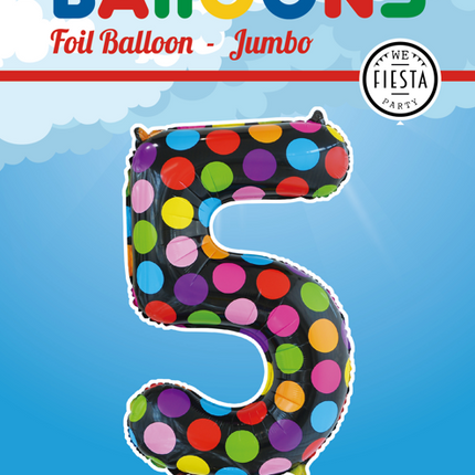 Balon foliowy Figurka 5 kropek XL 86 cm pusty