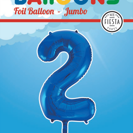 Balon foliowy Figurka 2 Niebieski XL 86cm pusty