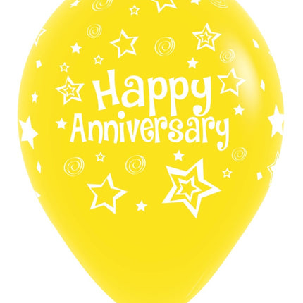 Balony Happy Anniversary Mix 30cm 25szt