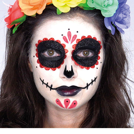 Zestaw do makijażu Dia De Los Muertos 8 elementów