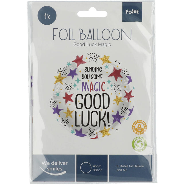 Balon helowy Good Luck Stars pusty 45cm