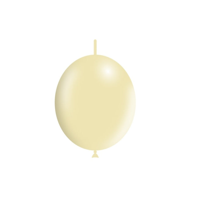 Balony z guzikami w kolorze kości słoniowej 30cm 50szt