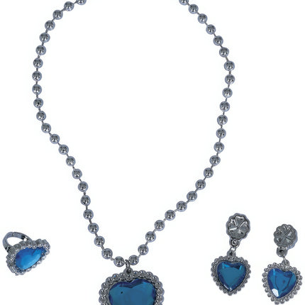 Zestaw biżuterii Silver Heart Blue