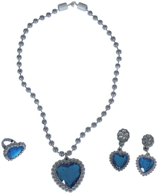 Zestaw biżuterii Silver Heart Blue