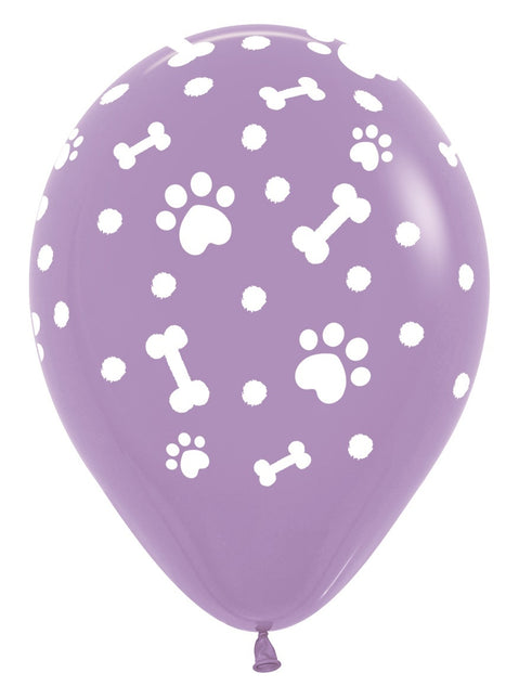 Balony Paw Prints Girl Mix 30cm 25szt