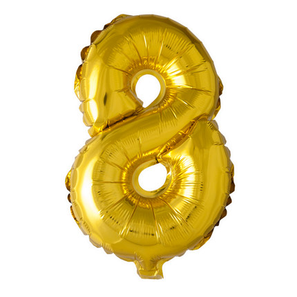 Balon foliowy Figura 8 Gold XL 86 cm pusty