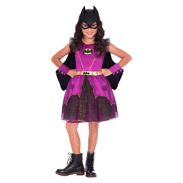 Fioletowa dziecięca sukienka Batgirl