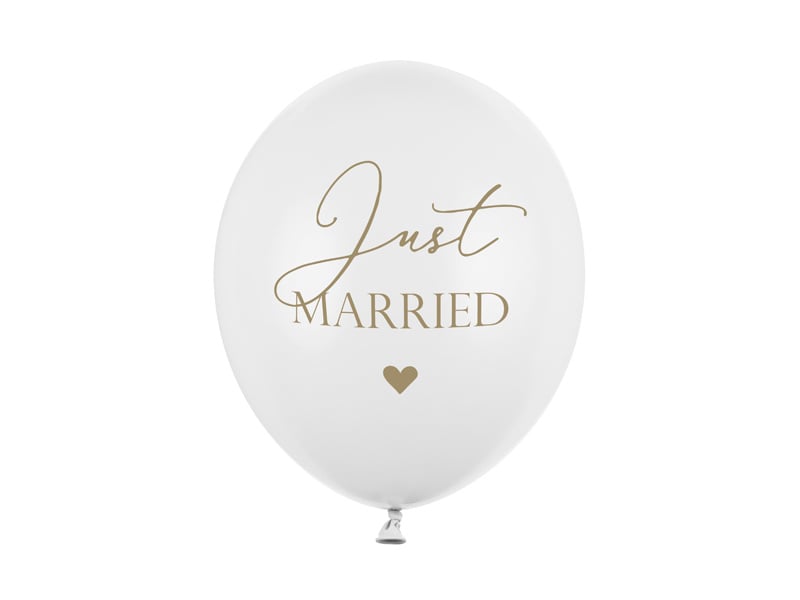 Balony Just Married 30cm 6szt