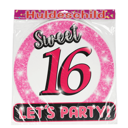 Tabliczka na drzwi 16 lat Sweet 16 Lets Party! 50cm