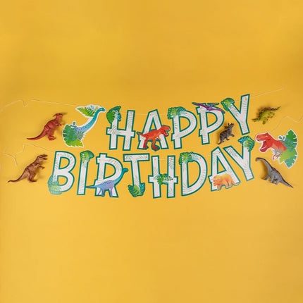 Happy Birthday Letter Garland Dino 2,5 m