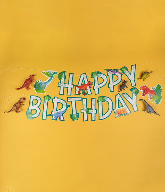 Happy Birthday Letter Garland Dino 2,5 m