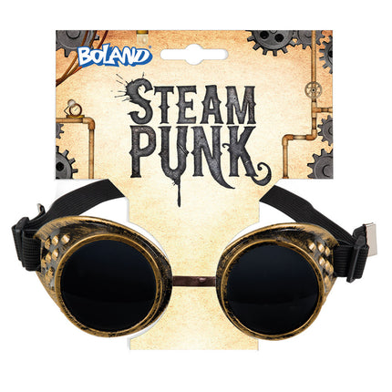 Czarne okulary Steampunk