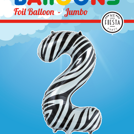 Balon foliowy Figurka 2 Zebra XL 86cm pusty