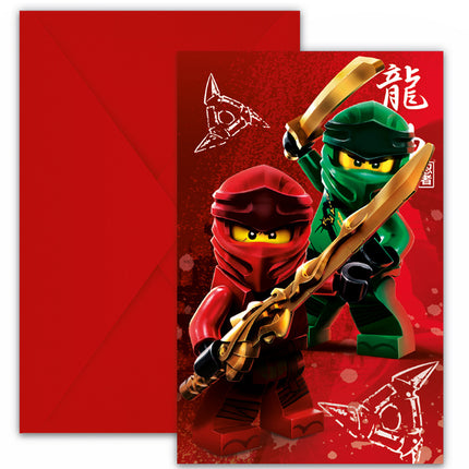 Zaproszenia Lego Ninjago 4 szt.