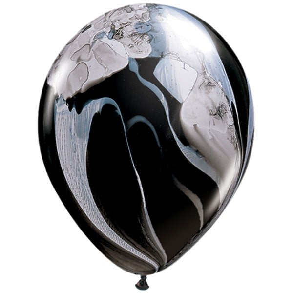 Balony Superagate Black & White 28cm 25szt