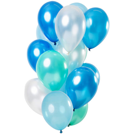 Balony Azure Blue Chrome 33cm 15szt