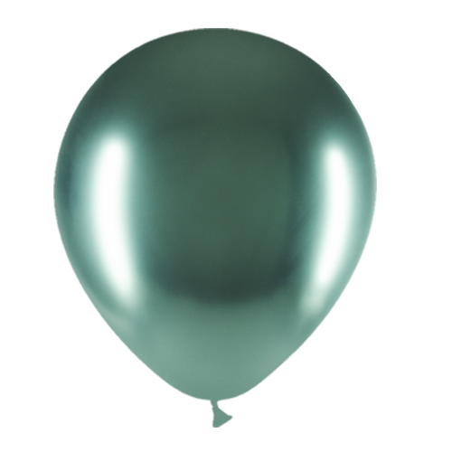 Balony zielone chrom 30cm 10szt