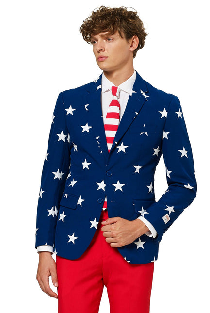 USA Stars Stripes Suit Men OppoSuits