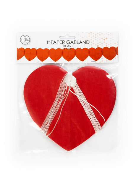 Garland of Hearts Red 6m