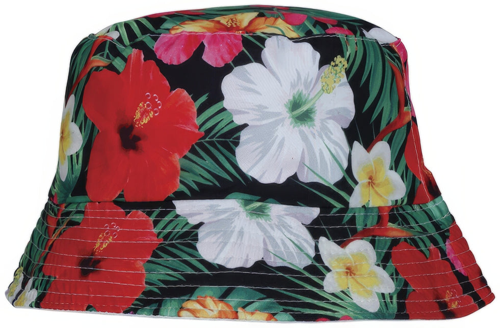 Hawaii Bucket Hat Flowers