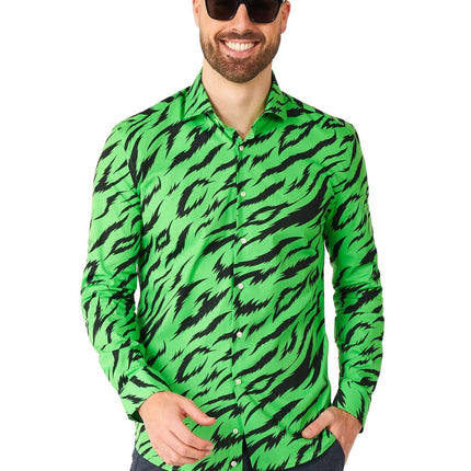 Zielona koszula męska Tiger <tc>OppoSuits</tc>