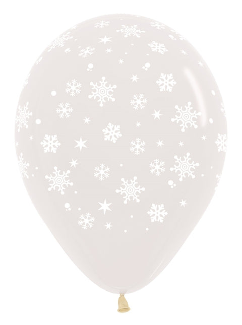 Balony Snowflake Mix 30cm 25szt