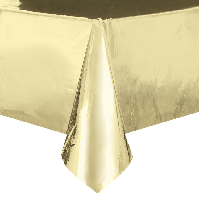 Złoty obrus metaliczny 2,74 m