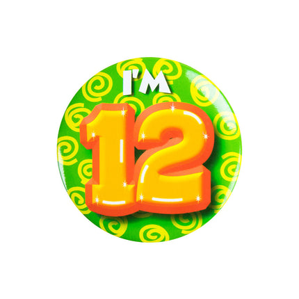 Jestem 12 Button 12 Years 5,5cm