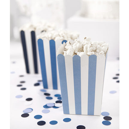 Miseczki na popcorn Blue Mix 12,5cm 6szt