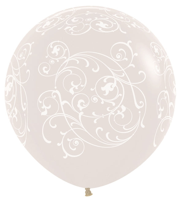 Balony Filigree Crystal Clear 91cm 2szt.