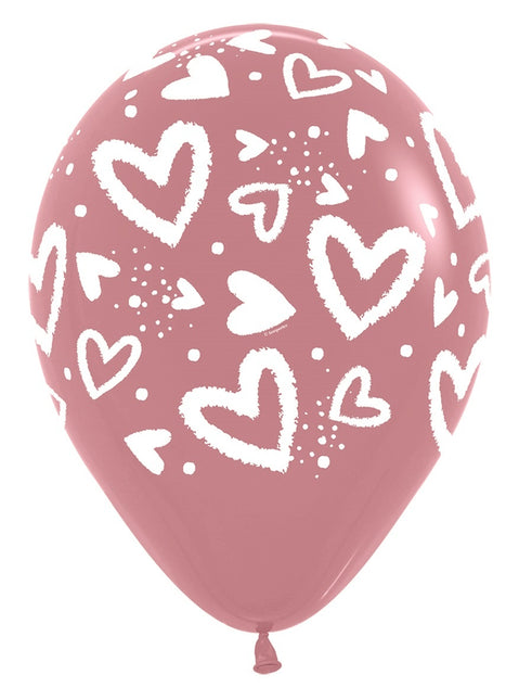 Balony Bright Hearts Mix 30cm 25szt