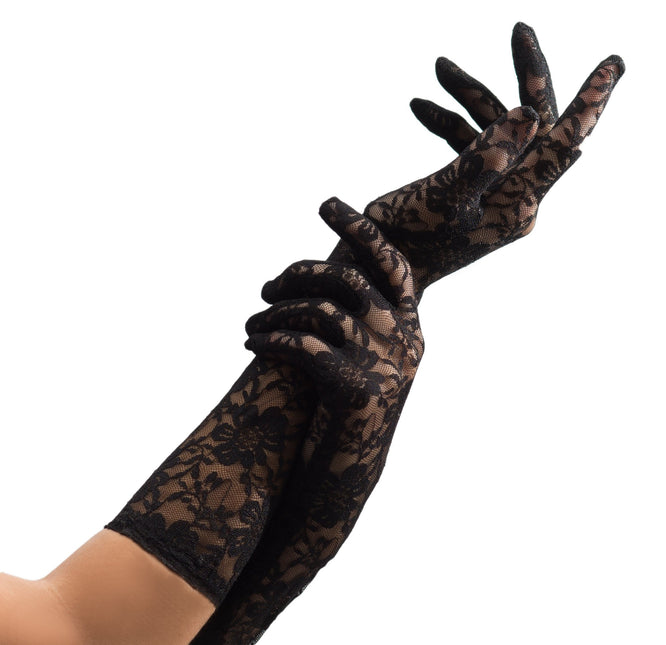 Rękawiczki koronkowe długie 38cm